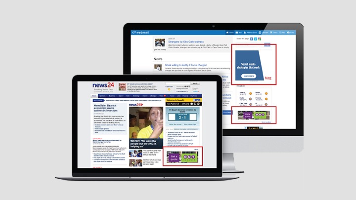 examples of google ads display ads in different placements on sites
